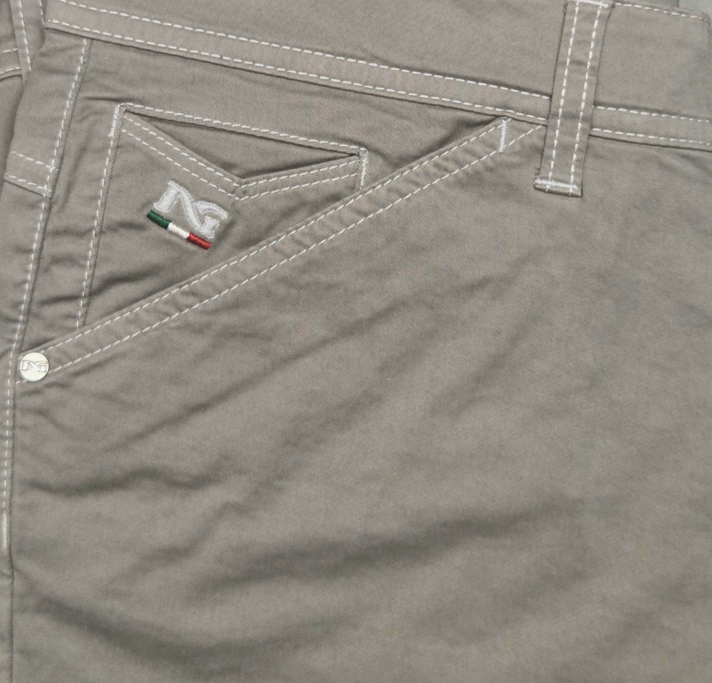 Pantaloni Uomo Nero Giardini, Grigio, Gabardina, Tasche, 46 IT