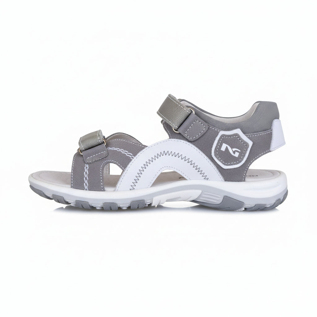 Sandali Bambino Nero Giardini Junior in Vera Pelle – Grigio Fumo e Bianco Taglia 32