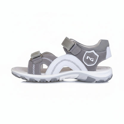 Sandali Bambino Nero Giardini Junior in Vera Pelle – Grigio Fumo e Bianco Taglia 32