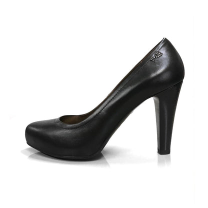 Dècolletè NeroGiardini A208140DE - Tacco Alto 9 cm con Plateau Interno, Vera Pelle, Nero