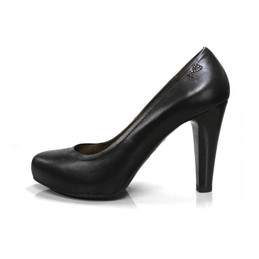 Dècolletè NeroGiardini A208140DE - Tacco Alto 9 cm con Plateau Interno, Vera Pelle, Nero