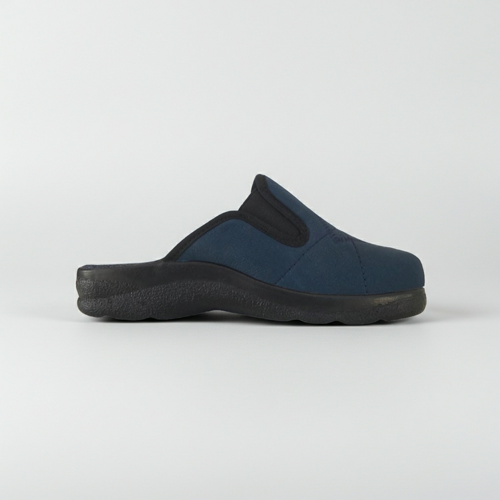 Fly Flot 17342 Donna Cibatte Pantofole Chiuse Calde Blu Ottanio Elasticizzate