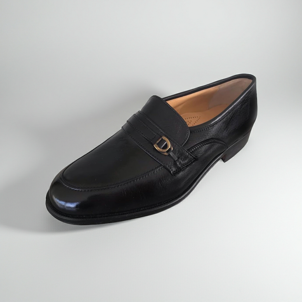 Mocassini Classici Uomo Colletti 934 Vera Pelle Cervo Nero - 45 EU