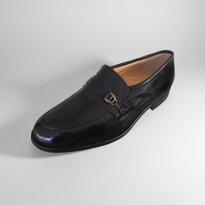 Mocassini Classici Uomo Colletti 934 Vera Pelle Cervo Nero - 45 EU