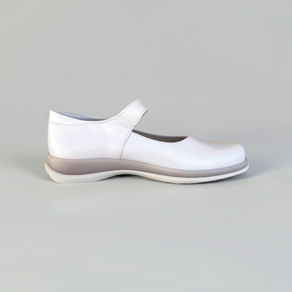Scarpe con cinturino Giostra 740 Vera Pelle Bianco, Numero 38 EU