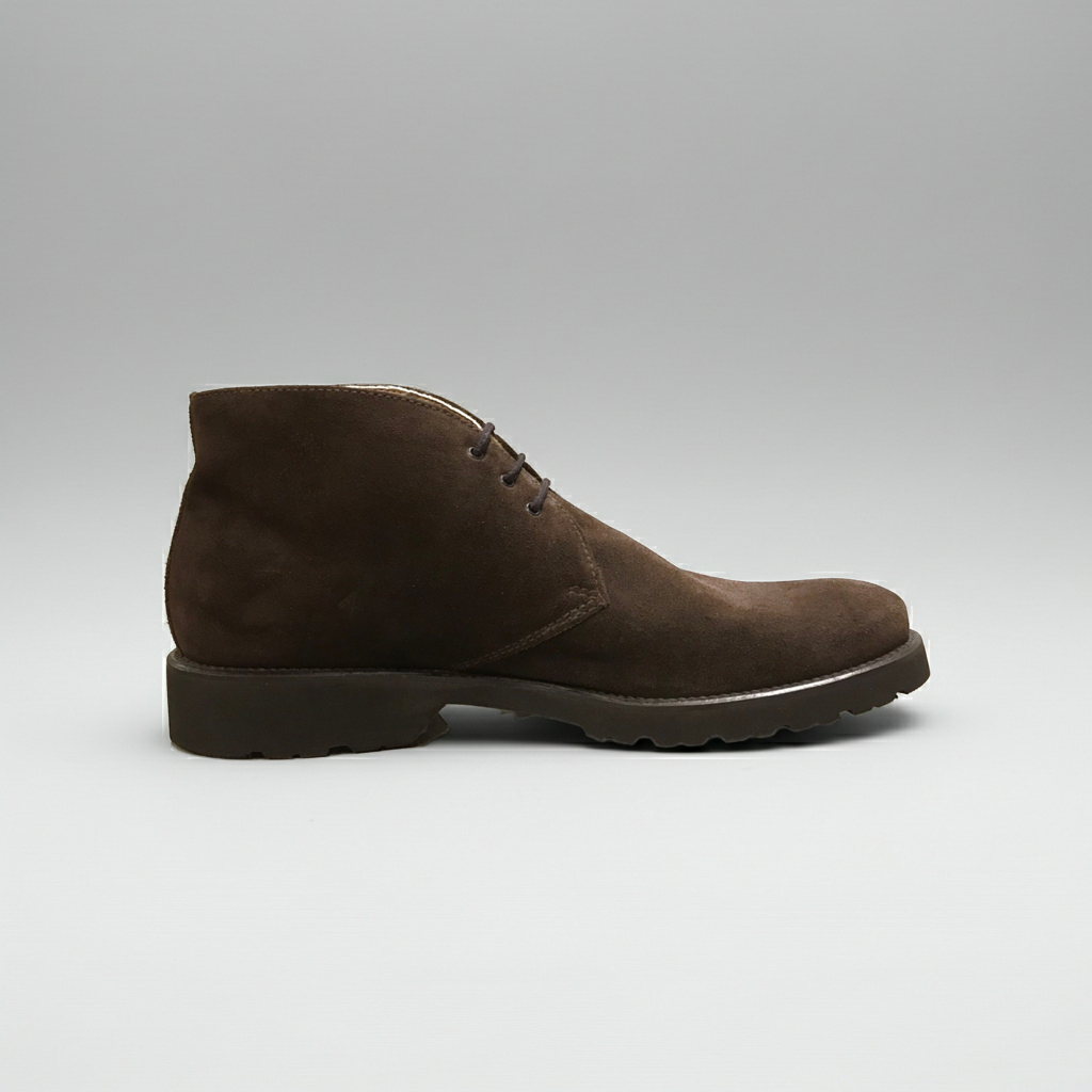 Scarpe Uomo Polacchine NeroGiardini 09312 Vera Pelle Scamosciata, Lacci - Marrone Ebano