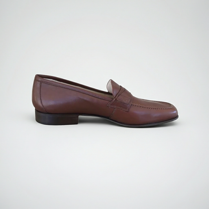 Mocassini Uomo Enzo del Lago Art. 2122 Pelle Marrone con morsetto Fondo Cuoio
