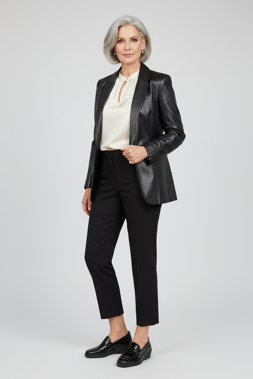 Mocassini Donna Cinzia Soft 1401, Zeppa Elastici Laterali, Vera Pelle in Vernice Stampa Cocco, 38 EU