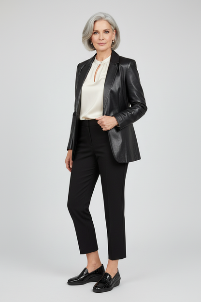 Mocassini Donna Cinzia Soft 1401, Zeppa Elastici Laterali, Vera Pelle in Vernice Stampa Cocco, 38 EU