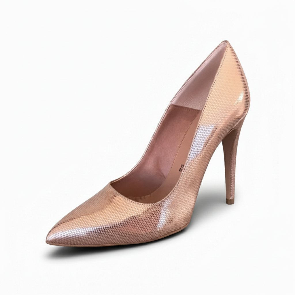 Décolleté Pregunta 3401 – Scarpe da Cerimonia in Vera Pelle Oro Rosa