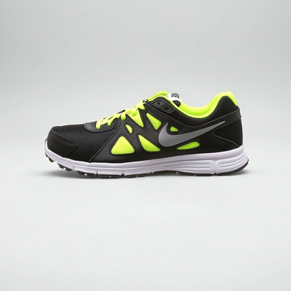 Nike Revolution 2 GS Scarpe da Corsa, Uomo/Donna, Nero e giallo fluo