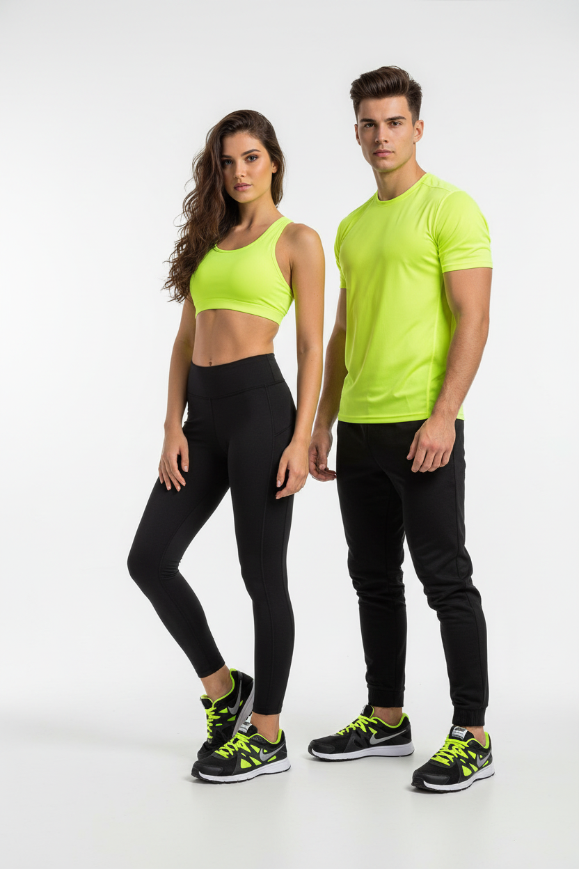 Nike Revolution 2 GS Scarpe da Corsa, Uomo/Donna, Nero e giallo fluo
