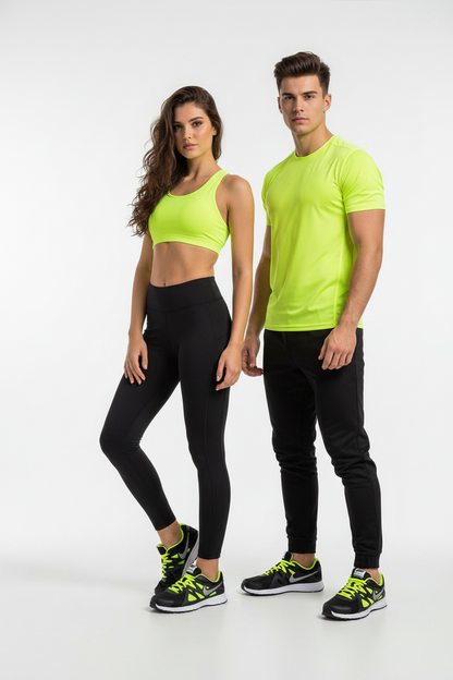 Nike Revolution 2 GS Scarpe da Corsa, Uomo/Donna, Nero e giallo fluo