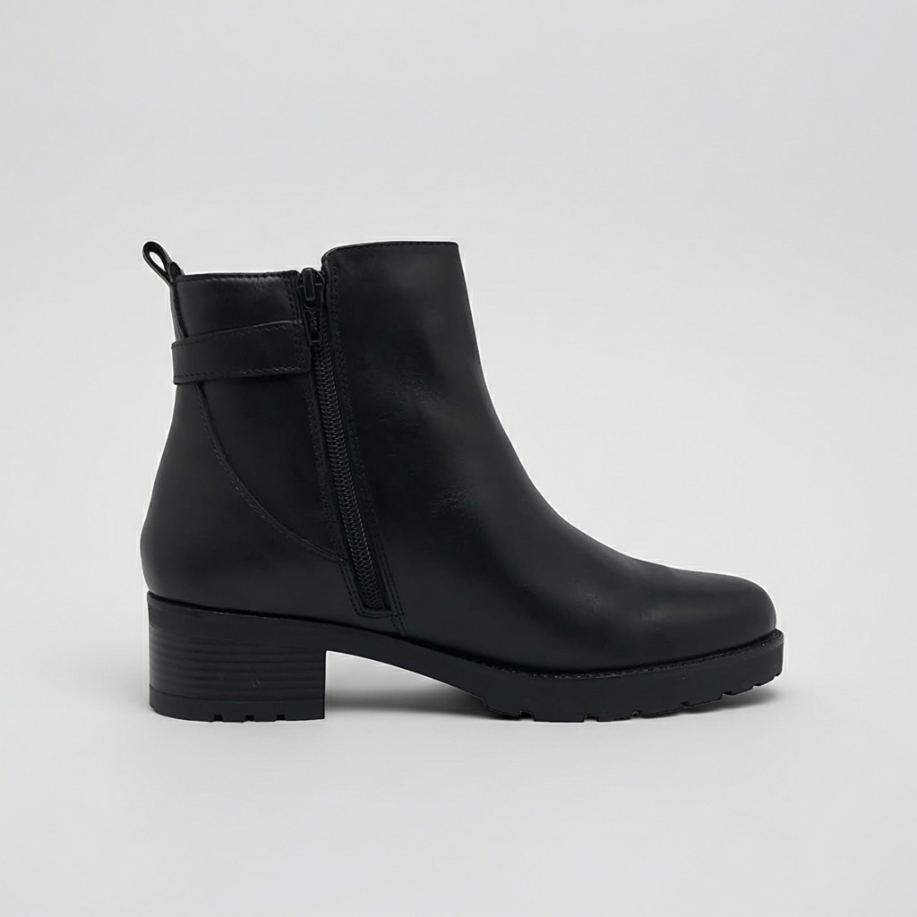 Stivaletto Nero in Pelle Donna Cinzia Soft IV15830S - Tacco Basso, Vera Pelle, Comodo ed Elegante