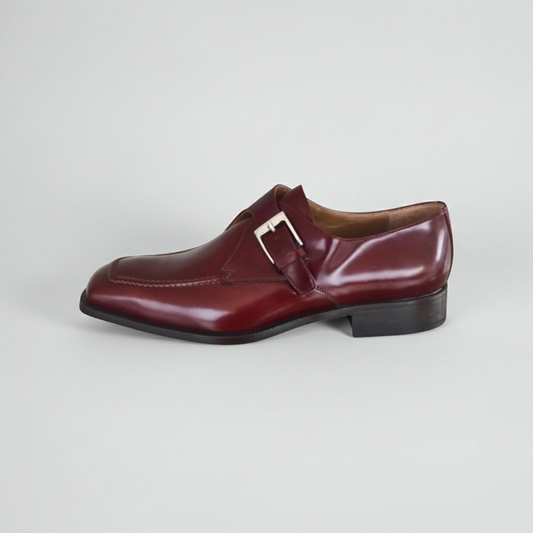 Scarpe Classiche Uomo con Fibbia, Colletti 2724, Vera Pelle, Marrone, Fondo Cuoio - Numero 46