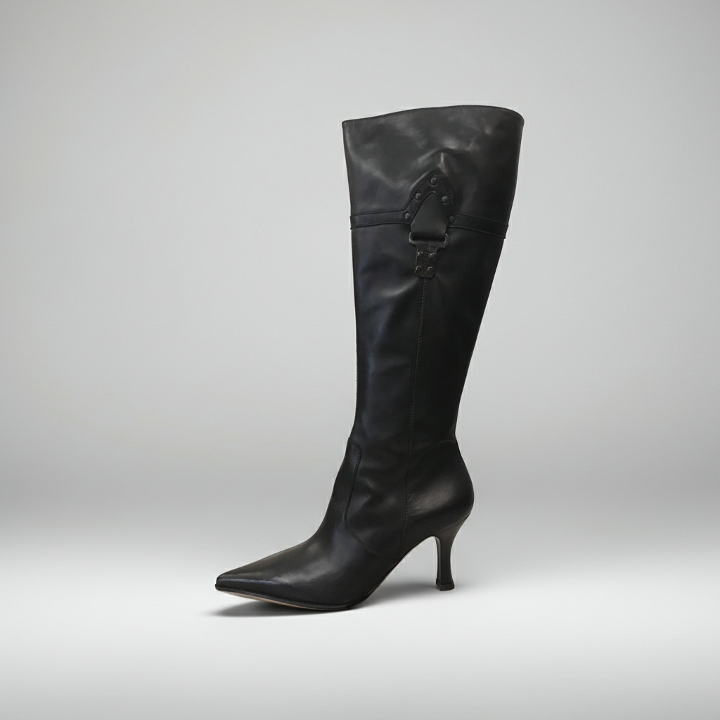 Stivali eleganti NeroGiardini 00630 Vera Pelle, Nero, Cerniera zip, Elastico