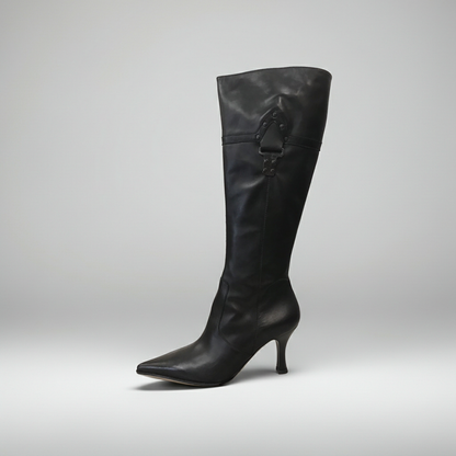 Stivali eleganti NeroGiardini 00630 Vera Pelle, Nero, Cerniera zip, Elastico
